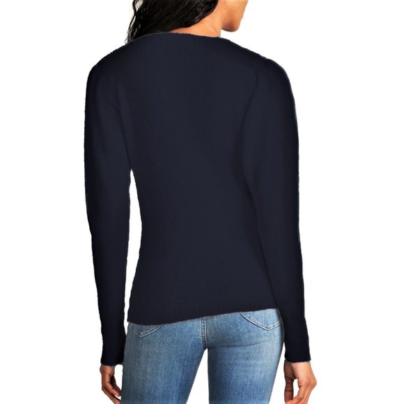 NWT RD Syle V-Neck Ribbed Sweater Navy Sizes:S,M - Picture 2 of 8